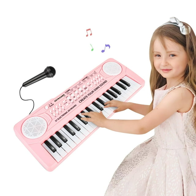 Teclado Piano M SANMERSEN 37 teclas con micrófono para niños