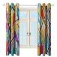 thumbnail image 3 of Watercolor Bird Window Curtain Panels Grommet Blackout Curtains Blackout Curtains for Living Room, 3 of 7