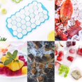 thumbnail image 5 of Paquete de 3 bandejas para cubitos de hielo, moldes para cubitos de hielo con forma de panal de silicona con tapas para whisky y cócteles, 5 of 5