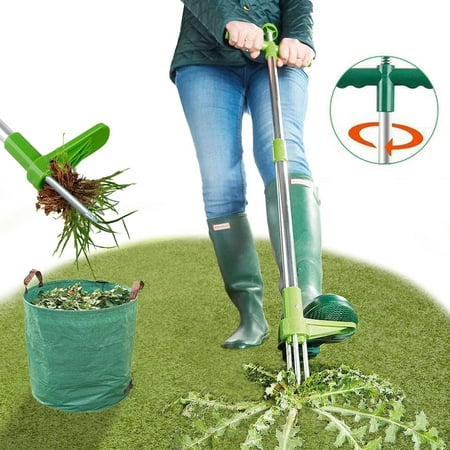 Weed Puller, Stand Up Weeding Hand Tool, 39 Long Handle