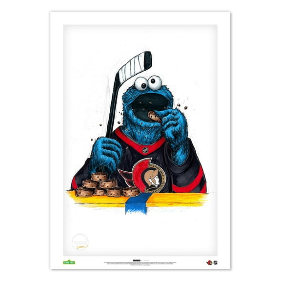 Cookie Monster Ottawa Senators 24" x 36" Sesame Street Limited Edition Fine Art Print