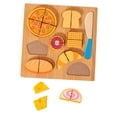 thumbnail image 1 of Rompecabezas de madera para cortar, combinar y combinar, juego de rol, juguete de cocina con clavijas de madera para niños pequeños. postre, 1 of 9