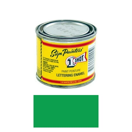 1/4 Pint 1 Shot EMERALD GREEN Paint Lettering Enamel Pinstriping & Graphic (Best Emerald Green Paint Colors)