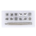 thumbnail image 4 of Leather Stamping Punch Tool Alloy Steel Stamping Punch Tool Leather Diy Tools Leather Stamper 12Pcs Stamping Punch Tool Leather Craft Alloy Steel DIY Vegetable Leather Stamper 1Pc, 4 of 8