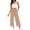 Khaki, variant on Womens Sweatpants High Waist Nine Point Solid Color Loose Casual Wide Leg Sweatpants Women Orange 2Xl