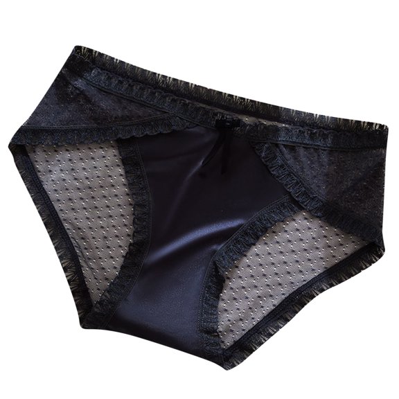 HomeGardon Panties for Women,Womens Underwear,Women's Lace Underwear Ice Silk Breathable Seamless Cotton Crotch Thin Transparent Briefs,M-XL