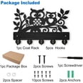 thumbnail image 3 of Owl Coat Rack Wall Mount Animal Tree Branch Key Holder for Wall Animal Wooden Wall Hook 11.8×7.9inch Decorative Owl Hook 5 Alloy Hooks for Gift Entryway Living Room Farmhouse Cabin, 3 of 9