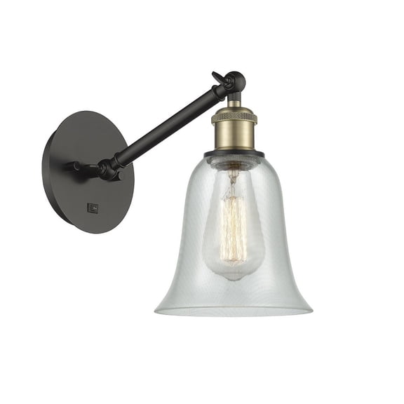 317-1W-BAB-G2812-LED-Innovations Lighting-Hanover - 1 Light Wall Sconce In Industrial Style-13.38 Inches Tall and 6.25 Inches Wide Black Antique Brass