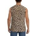thumbnail image 4 of Uemuo Leopard Print-2 Pattern Men's Sleeveless T-Shirt,Muscle Athletic Tank Top, Moisture-wicking Quick-dry Breathable Classic Tee Top for Gym Run Outdoor Sports-Small, 4 of 8
