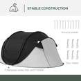 thumbnail image 5 of Barara King Outdoor Tent with Porch and Carry Bag, Portable Camping Shelters with 3000mm Waterproof for 2-3 People for Camping, Hiking, Black, 5 of 7