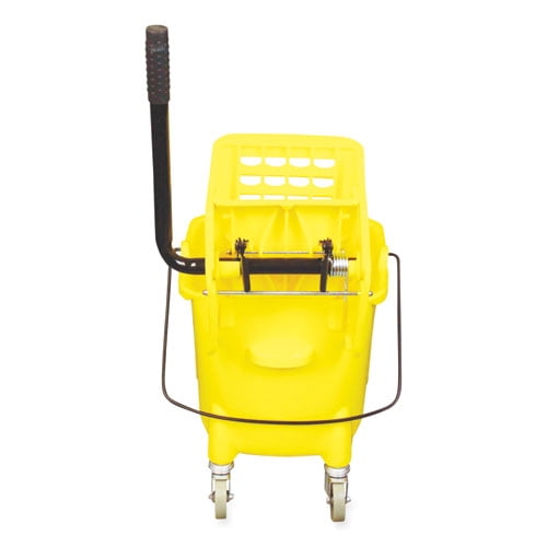 Side-Press Wringer And Plastic Bucket Combo, 12 To 32 Oz, Yellow | Bundle of 2