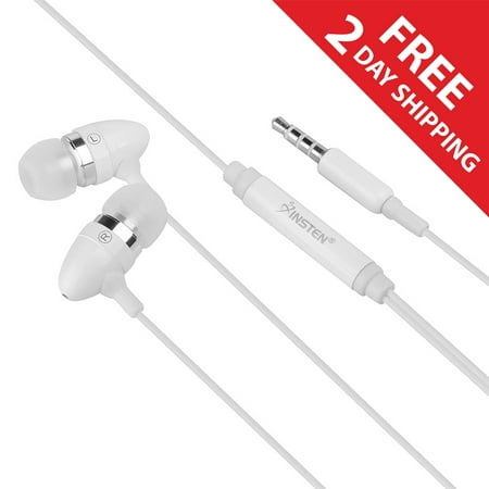 Insten Headphones with Microphone 3.5mm for iPhone 6 6S SE, 3.5mm Earphones, In-Ear EarBuds for Cell phone Apple iPod Touch iPad Mini 5 iPad Air 2019 Sasmung Galaxy S10 S10e S9 S9+ S8 J7 J3