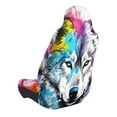 thumbnail image 2 of Daiia Cool Colorful Wolf Printed Car Seat Cover - Waterproof & Sweatproof - Universal Fit, Machine Washable, Non-Slip - Seat Protector for Car, Truck, SUV, Van (1 Pack), 2 of 5