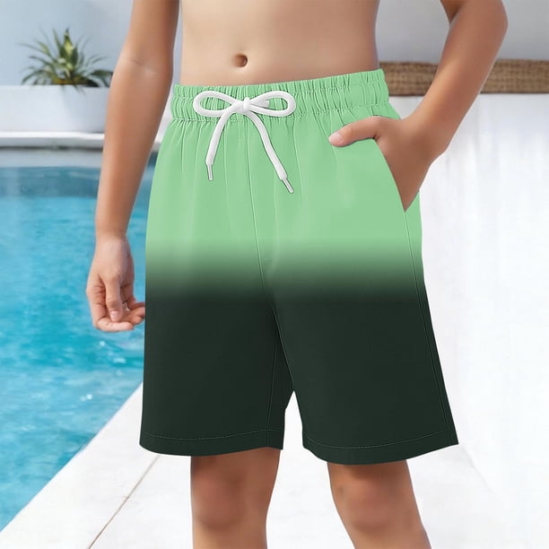 Odeerbi Pantalones Cortos de Playa Secos Rápidos Para Niños de 4 A 15 Años Con Bolsillos