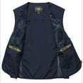 thumbnail image 3 of Rciityk Navy Mens Summer Outdoor Vests Safaris Fishing Travel Photo Vests Casual Solid Zipper V-neck Vests Tops Mesh Photography Journalist Vests with Pockets, 3 of 6