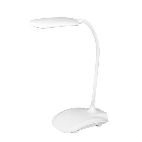 Wadada Creative Curves LED Desk Lamp with Adjustable Neck - Dimmable with 3 Brightness Settings & Energy Efficient Natural Daylight Portable LEDs for Home Office, Computer Desk, & Dorms(White)