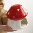thumbnail image 4 of PpgejGEK Mushroom-Shaped Ceramic Hamster Hideaway House Cozy Cave Hideout for Small Animals Cage Decorative Pet Accessory, 4 of 9