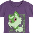 thumbnail image 3 of Pokémon  - Sprigatito Stats - Youth Girls Short Sleeve Graphic T-Shirt, 3 of 5