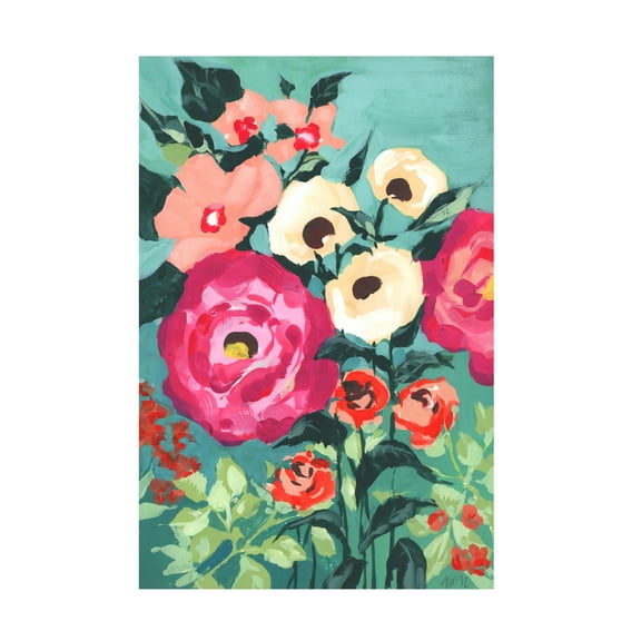 Trademark Fine Art Ania Zwara Viva Magenta Peonies Canvas Wall Art