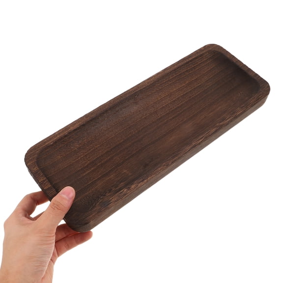 MIPCASE Multipurpose Brown Wood Tray for Bathroom Vanity Jewelry and Coffee Table Display