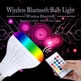 thumbnail image 2 of Bombilla de altavoz Bluetooth inalámbrico, 12 W, LED RGB, lámpara de reproducción de música inteligente, control remoto, 2 of 14