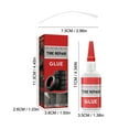 thumbnail image 6 of YANHAIGONG Rubber Glue,Tire Repair Glue, 50ml Tire Sidewall Repair Kit, Black Rubber Cement Tire Repair, Tire Repair Rubber Nail, Tire Glue Super Glue Repair Car Truck Motorcycle Tractor, 6 of 9