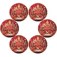 thumbnail image 3 of GZHJMY Merry Christmas Round Placemats 15.4in, Washable Heat Resistant Table Mats for Dining Tables Kitchen Wedding Party Decoration Plate Mats Set of 4 Table Mat, 3 of 7