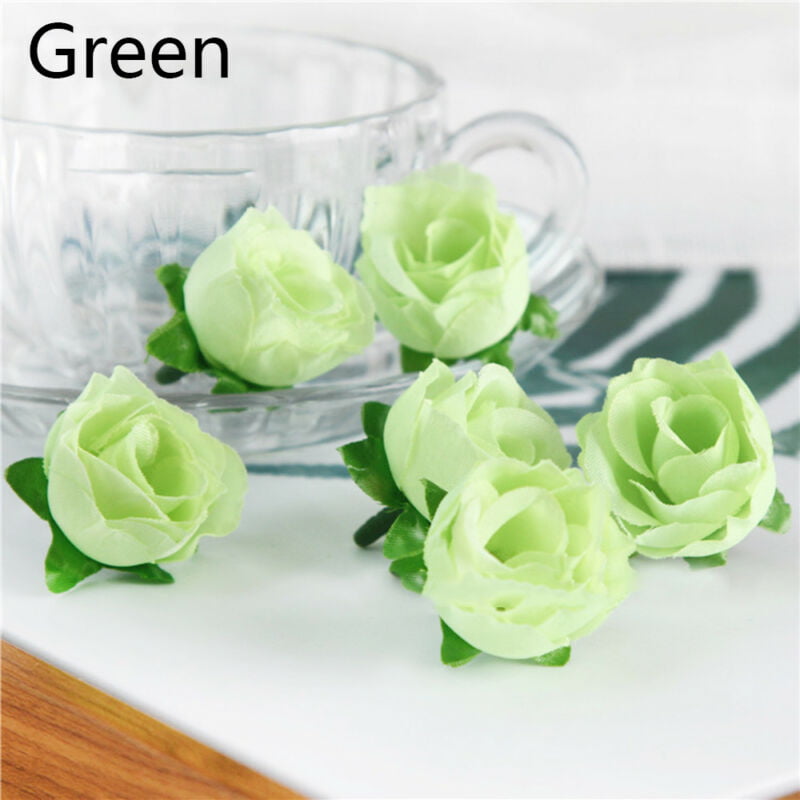 20pc Artificial Silk Roses Flower Heads Small Bud Party Wedding Decoration Craft 