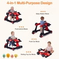 thumbnail image 5 of ELLEGNT 4-in-1 Baby Walker with Wheels, Baby Activity Center with Adjustable Height & Speed, Music, Lights & Anti-Rollover, Foldable Toddler Push Walker for Boys Girls 6-12 Months, 5 of 10