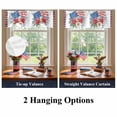 thumbnail image 6 of Independence Day Tie Up Valances Curtain, Adjustable Kitchen Retro Rose Daisy Valances for Windows Decor, Rod Pocket Short Curtains Set for Bedroom/Bathroom, 42"x18", 6 of 9