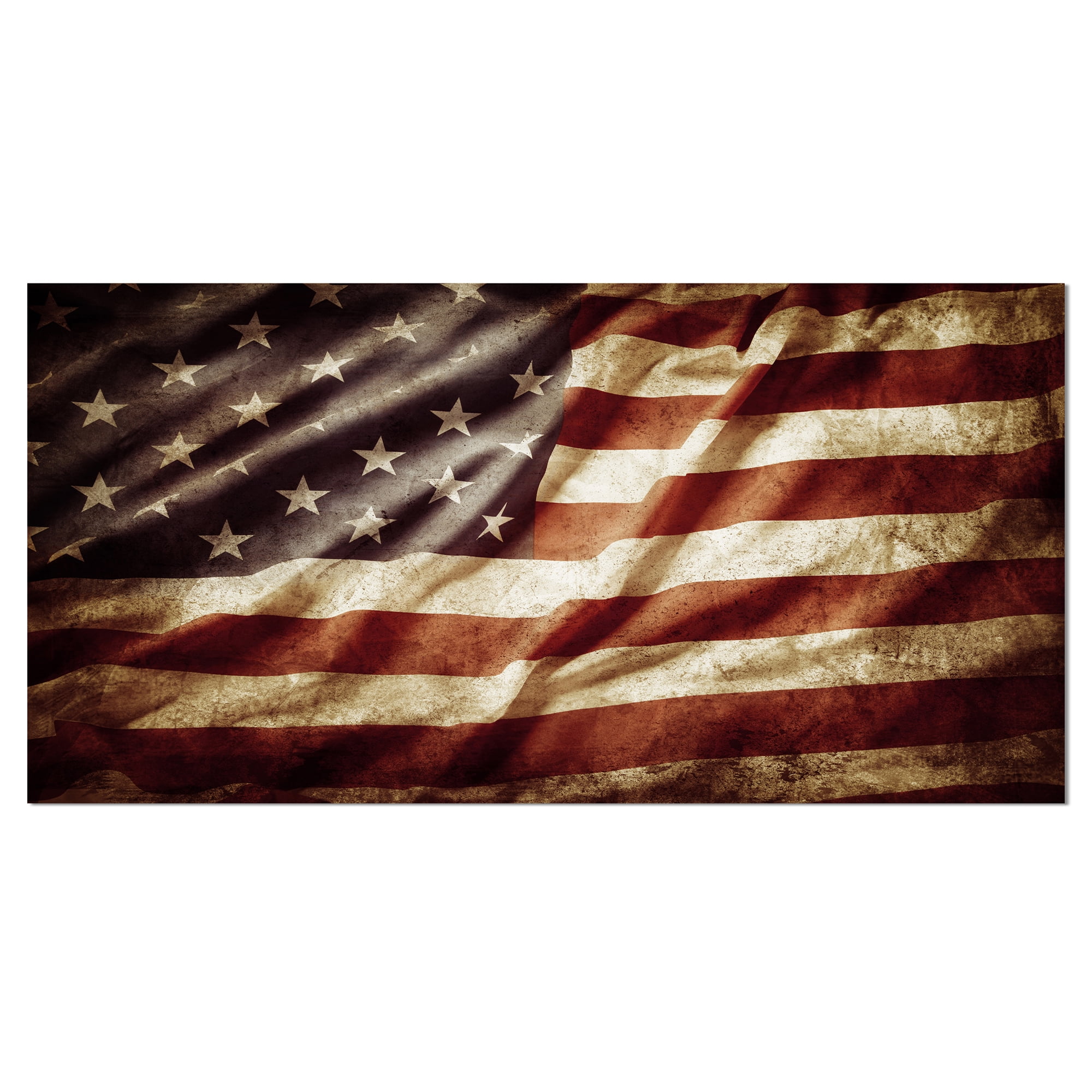 Design Art American Flag Contemporary Canvas Art Print