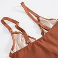 thumbnail image 6 of Viluyesy Shapewear for Womens, Tummy Control Deep V-Neck Adjustable Strap Slim Fit Thong Bodysuit Coffee S, 6 of 8