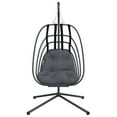 thumbnail image 2 of vidaXL Chaise Suspendue en Forme d'Œuf avec Support Acier Anthracite, 2 of 5