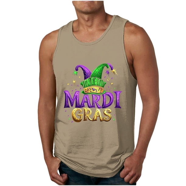 Tanques para Hombre para el Verano, Camisola Floral Impresión Deportiva Cuello Redondo sin Mangas, Nueva Moda Casual