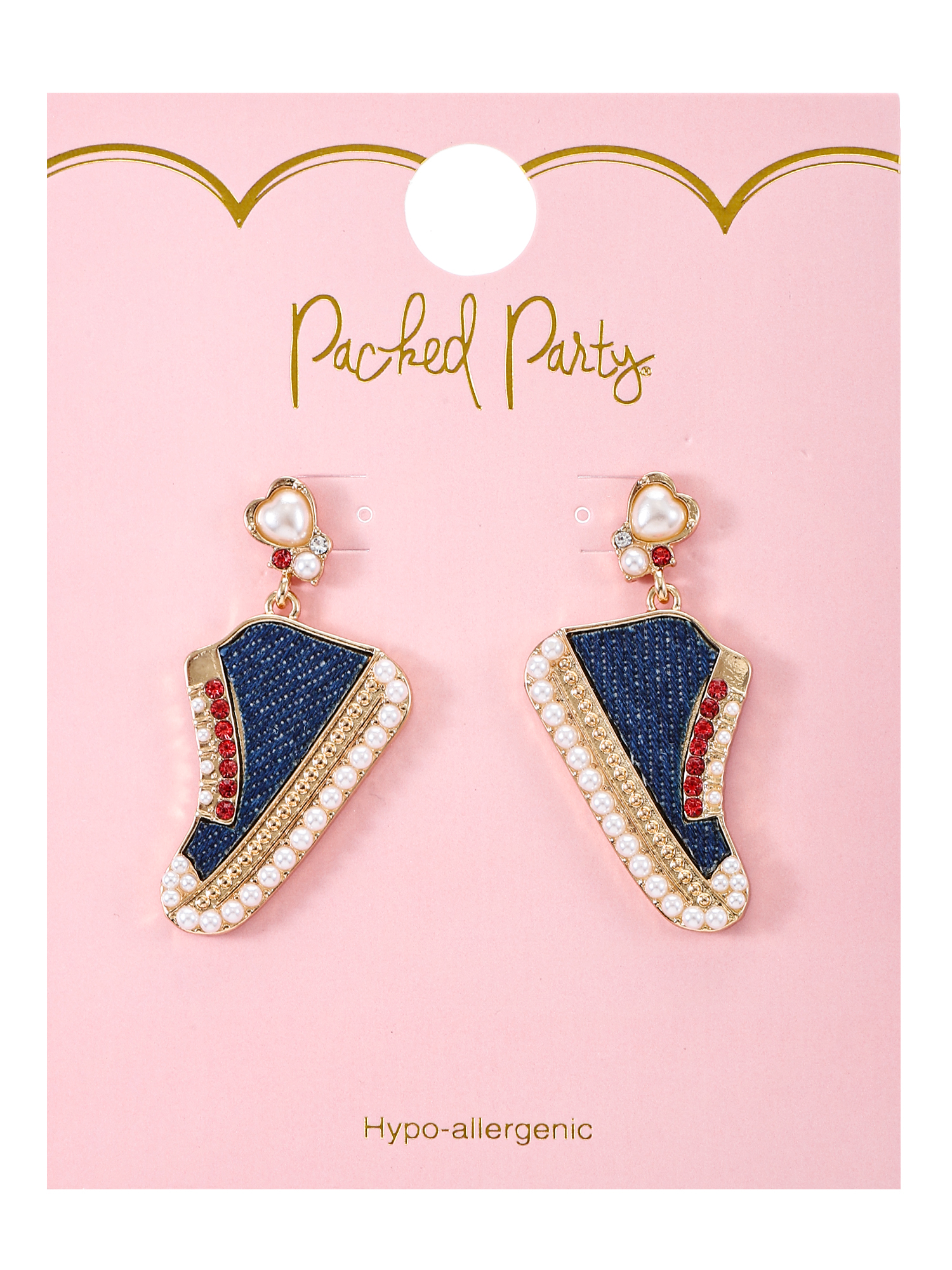 Packed Party Goldtone Just Kickin It Earrings, Female, 1 Pair