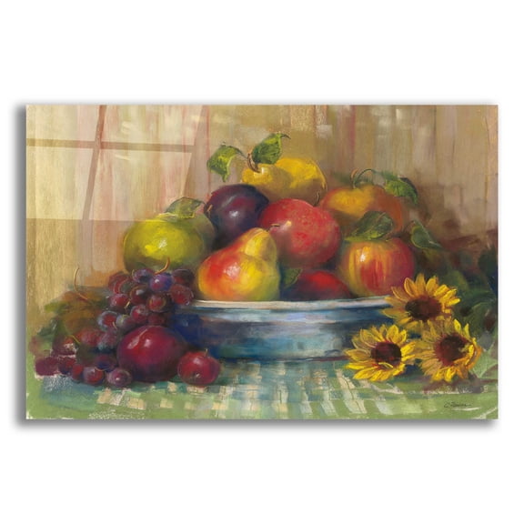 Epic Art 'Fruit Basket' by Carol Rowan, Acrylic Glass Wall Art, 16"x12"