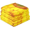 thumbnail image 4 of Coolnut Sunflower Yellow Kitchen Towels Set of 1 Dishcloths Hand Towels Tea Towels Ultra Absorbent for Cleaning Washing Drying Dishes Tableware 28'' x 18'', 4 of 7