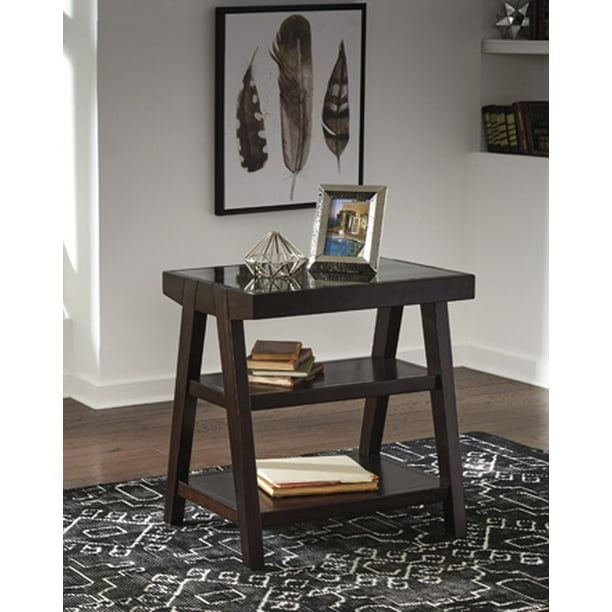 Ashley Furniture Side Table in Dark Brown Finish H63724
