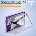 thumbnail image 4 of Dteck Magnetic for Samsung Galaxy S23 Ultra, Dustproof Design Compatible with MagSafe, Built-in Screen Protector Camera Protection Double Sided Clear Cover for Galaxy S23 Ultra,Purple, 4 of 7