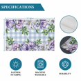thumbnail image 6 of Purple Flowers Placemats Set of 6, Spring Floral Leaves Plants Blue Plaid Placemats for Dining Table, Place Mats for Kitchen Tabletop, Waterproof Wipeable Dining Table Mats Set, 6 of 9