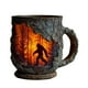 thumbnail image 1 of Pisexur Batería de cocina Taza de fuego forestal vintage con diseño de Sasquatch, ideal para café al aire libre, camping, cocina, creyentes de los críptidos, amantes para la cocina del hogar, 1 of 7