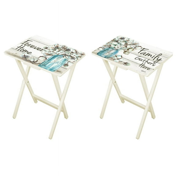 Set of 2, Forever Home Foldable Side Table/ TV Tray