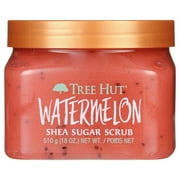 Tree Hut Watermelon Shea Sugar Exfoliating and Hydrating Body Scrub, 18 oz.