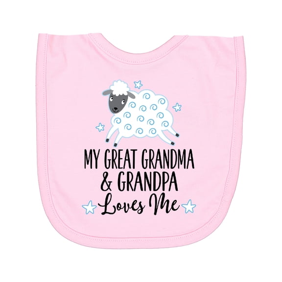 Inktastic My Great Grandpa and Grandma Love Me Boy Lamb Newborn Bib