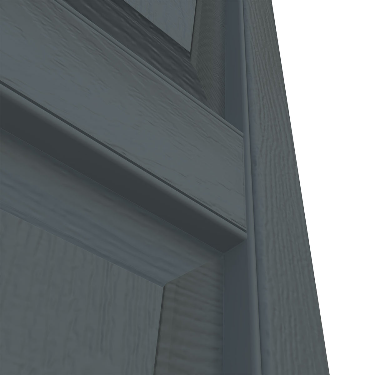 Ekena Millwork 14 3/4"W x 55"H Mid-America Vinyl, Standard Size Williamsburg Double Panel Shutters, w/Installation Shutter-Lok's & Matching Screws (Per Pair), 419 - Storm Cloud