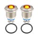 thumbnail image 1 of Unique Bargains 2 luces indicadoras interiores, lámpara de señal LED interior para coche, camión, barco, duradera, 0,47 pulgadas, color amarillo, 1 of 1