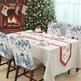 thumbnail image 4 of Christmas Snowman Chair Covers Set of 8 Xmas Tree Branches Balls Deer Rustic Chair Back Covers Stretch Removable Washable Slipcovers Protector for Dining Room Kitchen Party Decor, 4 of 5