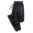 thumbnail image 3 of zaveiop Warm Fleece Joggers Pants Workout Track Sherpa Lined Sweatpants (Black, XL), 3 of 5