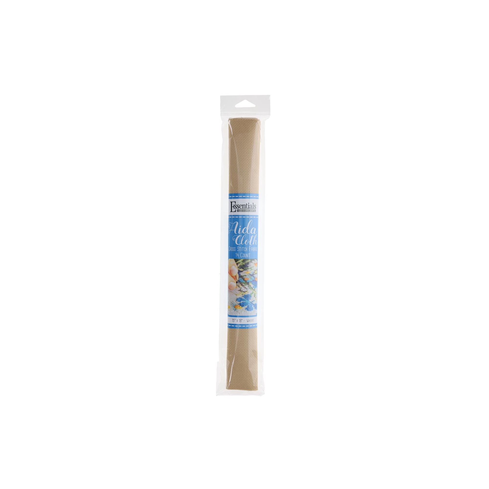 Essentials By Leisure Arts Aida Cloth, 14 Count, Wheat, Cross Stitch Fabric, Embroidery Fabric, Cross Stitch Supplies For Crafting, Stitching, And Sewing Projects 15X18