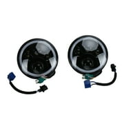 SUNCOO 2x7" Inch LED Headlights Round Halo Angle Eyes Fit Jeep 97-27 Wrangler JK LJ TJ